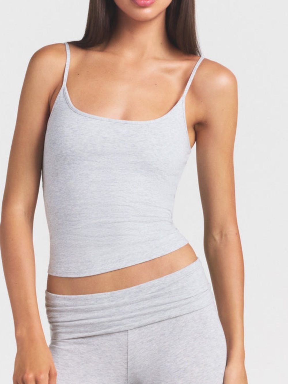 SKIMS Heather Gray Ribbed Camisole Tank